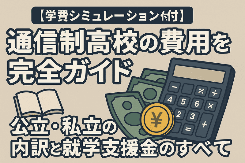 【学費シミュレーション付】通信制高校の費用を完全ガイド｜公立・私立の内訳と就学支援金のすべて